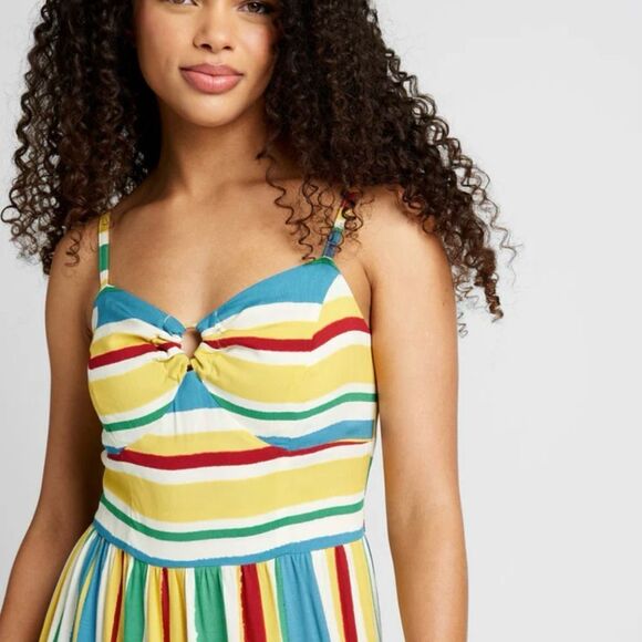 Hell Bunny Sunshine And Lollipops Maxi Dress Colorful Tiered Maxi Sundress XL - Picture 4 of 11